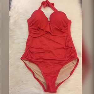 New!! Coral, One-Piece Halter Bathing Suit!!